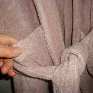 NWT HAVEN WELL WITHIN Plush Bathrobe XS Quartz Turkish Cotton Belt Pockets